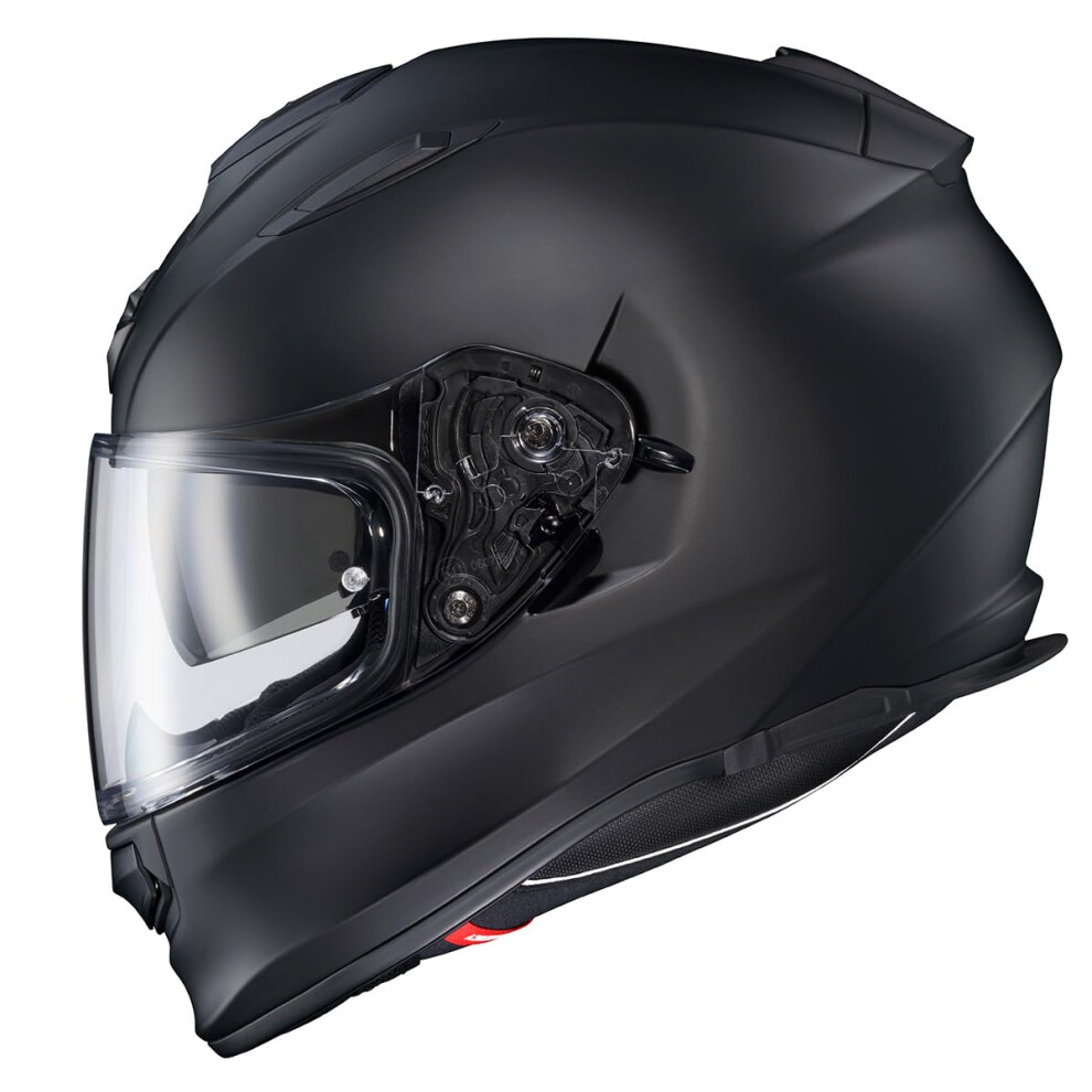ScorpionEXO Ryzer Full Face Motorcycle Helmet with Pinlock Ready Shield with Integrated Speaker Pockets DOT ECE Approved Solid Matte Black 2XLar