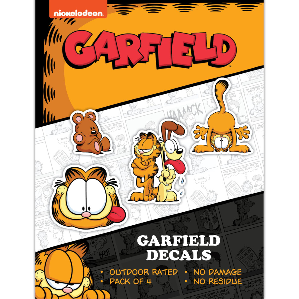 Garfield Odie & Pooky Decals Set Of 4 Garfield Vinyl Stickers For Water Bottle Laptop Car Truck Waterproof Bumper Stickers 810096284174