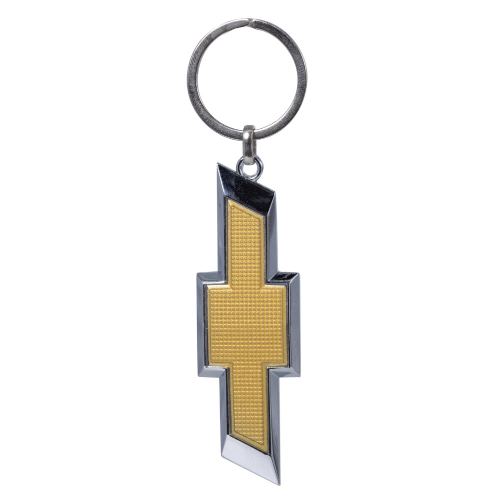 Plasticolor 004575R01 Chevrolet Textured And Chrome Bowtie Enamel Key Chain Gold 081134145751