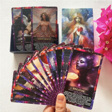 Qcsdckot Angel's Wisdom Oracle Cards Deck Oracle Cards for Beginners Angel Number Bekr?ftelseskort Oracle Deck brugt til din vej til guddommelig