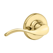 Kwikset Balboa Dummy Door Handle Single Sided Lever for Closets French Double Doors and Pantry Polished Brass Non-Turning Left Handed Interior Pu