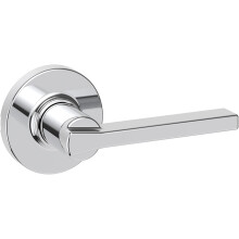 Kwikset Casey Levier de poigne de porte ronde pour portes de placard et de couloir - Poigne rversible non verrouillable - Chrome poli