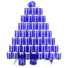 48 kiszerels 8 uncia (250 ml) Kk muanyag tgelyek fedovel Kozmetikai ednyek szles szj tgelyek iszapgyngykhz strasszokhoz flitterekhez Kozme