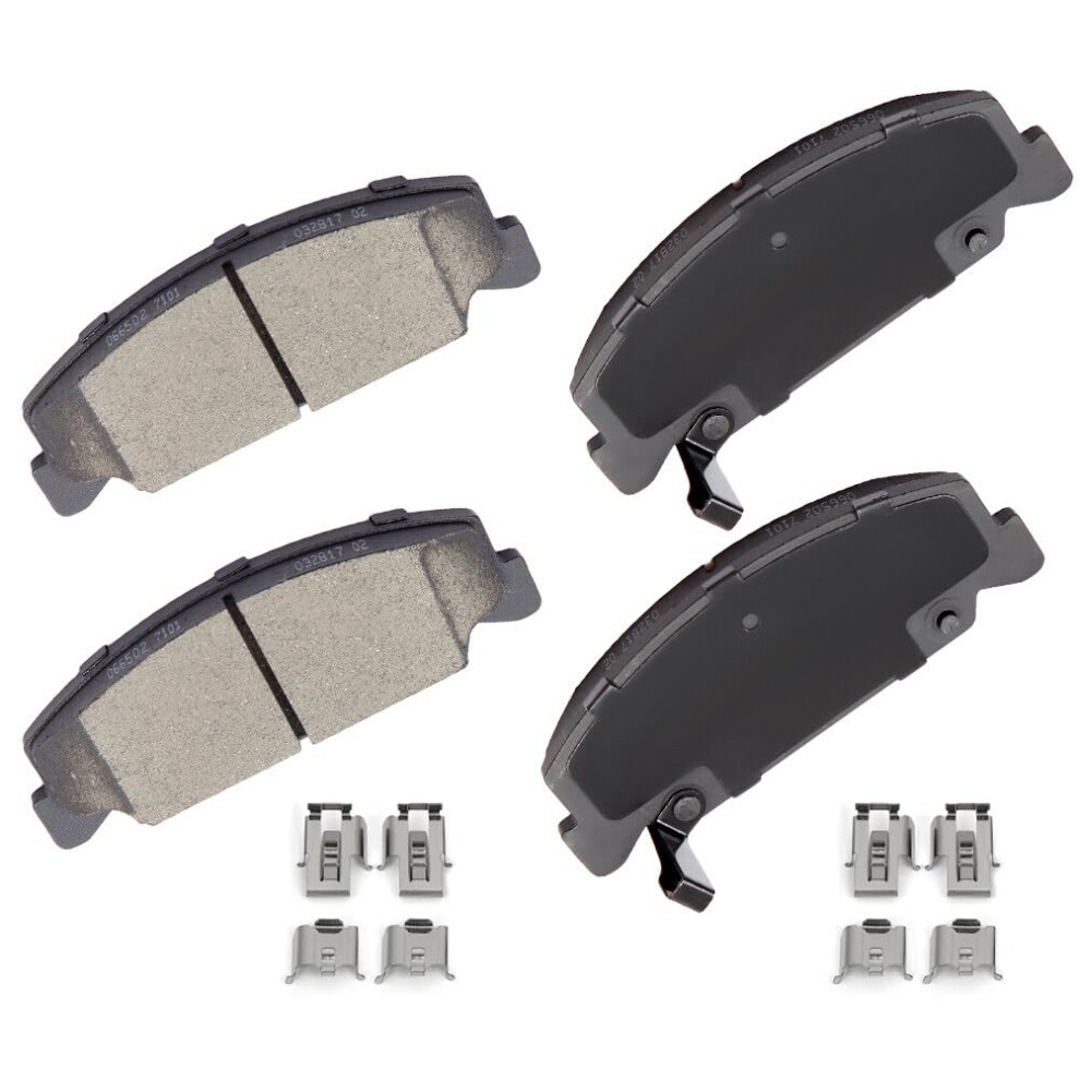 Eccpp D9957895 4Pcs Rear Semi Metallic Disc Brake Pad Set Fit For Buick Lucerne 20062011 For Cadillac Dts 20062011 840342798605