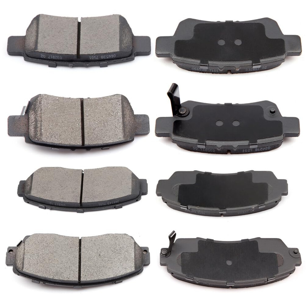 Eccpp D10887993 D15217994 Rear & Front Ceramic Disc Brake Pad Set Fit For Honda Odyssey 20052010 840342798872