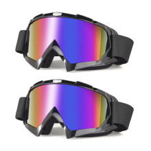 LJDJ Crossmotorbril Motorbril 2-pack ATV-bril Rijbril Skibril Winddicht Offroad-veiligheidsbril Racebril voor heren Dames Jeugd Volwassen
