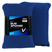 VIKING Mesh Bug Sponge Car Wash Sponge for Cleaning Bugs and Tar Royal Blue 4 inch by 6 inch 2 Pack