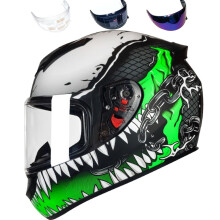 Celooblicejov motocyklov prilba HTLNUZD Zvodn motokrosov prilby s cirmi a tnovanmi zornky kompatibilnmi s Pinlock Helma pro silnicn kola s