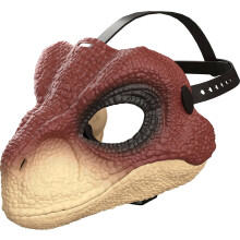 Mattel Jurassic World Rebirth Raptor-Dinosaurier-Maske, Rollenspiel-Kopfbedeckung, vom Film inspirierte Kostmausrstung, zu ffnender Kiefer, re