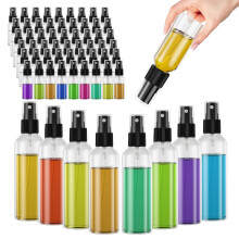 EVANCENT Lot de 50 flacons pulvrisateurs en plastique de 120 ml, petit flacon pulvrisateur en vrac noir, pulvrisateur  brume fine, conteneurs