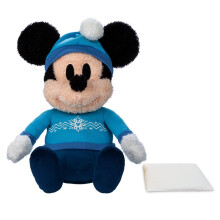 Disney Store -painotettu pehmo - Mikki Hiiri Blissful Buddies - Pehme tytetty elin applikaatiolla? Silmt & Shaggy Coat - 25 lb irrotettava paino