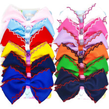 12 STK 5 tums hrbgar fr flickor Alligatorklmmor Grosgrain Ribbon Unicorn Rainbow Big Bows Clips Hrbyglar Tillbehr fr sm flickor Barn Smb