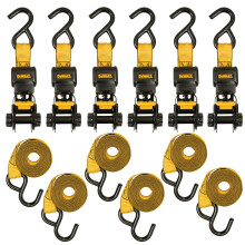 DEWALT DXBC15006X musta/keltainen 1"" x 10"" rδikkδsidontahihna - 500 lb turvallinen tyφkuorma / 1 500 lb murtolujuus 6 pakkaus