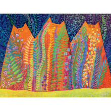 Buffalo Games  Kathryn Kramer Waters  Drei Katzen im Garten  750-teiliges Puzzle fr Erwachsene  Anspruchsvolles Puzzle, perfekt fr Spieleabende