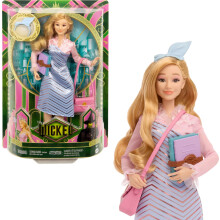 Mattel Universal Wicked Glinda Modepuppe und Zubehr mit gestylten blonden Haaren und abnehmbarem Schuluniform-Look