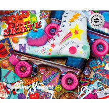 Buffalo Games  Silver Select  Aimee Stewart  Skate Night  1000-teiliges Puzzle fr Erwachsene  Anspruchsvolles Puzzle, perfekt fr Spieleabende
