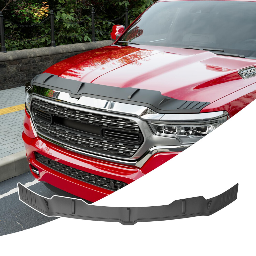 CZmenghe Hood Protector Compatible with 20192025 Dodge RAM 1500 Hood Deflector TPE Hood Shield Replacement for 20192023 2024 2025 Dodge RAM 1500