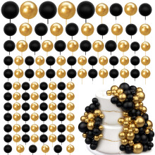 113 PCS 5 Taille Boule Gteau Pics Color Boule En Forme De Gteau Topper Boules De Perles Cupcake Gteau Insrer Topper pour Fte D'anniversaire
