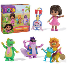 Dora Fantastic Friends Gavepakke med Dora Boots Tico Isa og Fiesta Trio Leget?jsfigurer B?rneleget?j til piger og drenge fra 3 ?r og opefter