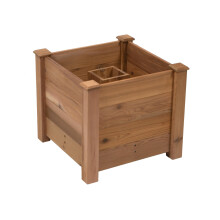 Ilyapa No Dig Cassetta postale Post Planter Box 16x16x14 pollici cedro per cassette postali autoportanti all'esterno Funziona con InGround esiste