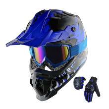1Storm Motokrosov prilba pro dospel ATV Dirt Bike BMX MX Sjezdov horsk prilba Styl drhy JH601; Modr dinosaurus + brle + balcek kostlivch mod