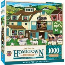 MasterPieces 1000-teiliges Puzzle fr Erwachsene  Janet's Wool Goods  Folk Art 19,25 x 26,75 Zoll Puzzles mit 1000 Teilen fr Erwachsene