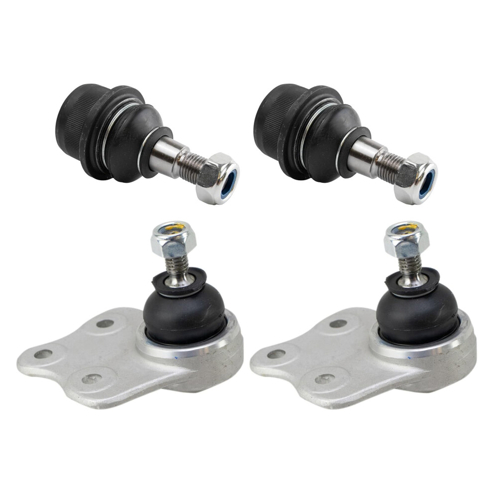 Trq Front Ball Joint Set Driver & Passenger Side Upper & Lower Compatible With 0312 Mercedesbenz 195591832809