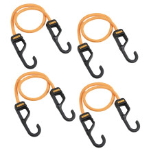 DEWALT DXBC300244 Schwarz/Gelb 24 Premium-Hochleistungs-Bungee-Seile, 4er-Pack
