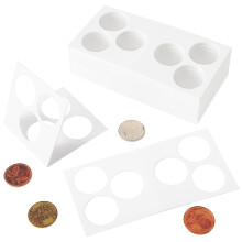 3-Loch-Penny-Mnzfcher 50 Stck Papphalter fr 2 x 2 Zoll groe Taschen CS07 (weie Mnzfcher passen fr 2 x 2 Zoll-Raster [ffnung: 20,5 mm/