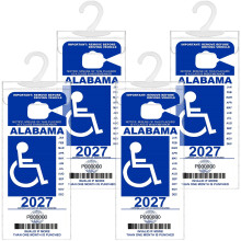 REGUICORP Soporte para carteles para discapacitados 4P, soporte ultra transparente para carteles para discapacitados, soporte para carteles para
