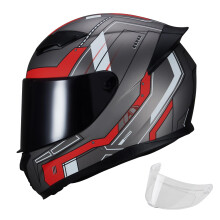 Celooblicejov helma JQF Gear Black Motocyklov motocyklov zvodn helmy pro silnicn cyklistiku pro dospel Schvleno WS-607 DOT (cerven Mecha L)