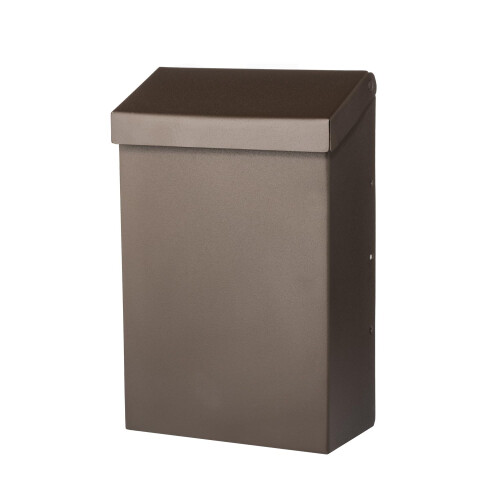 Boîte aux lettres murale verticale moderne en acier galvanisé bronze