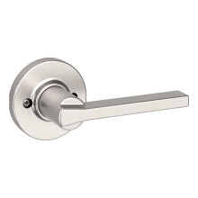 Kwikset Casey Poigne de porte ronde factice Levier simple face pour placards Portes doubles franaises et garde-manger Nickel satin Interi rve