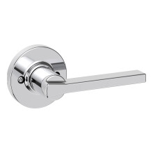 Kwikset Casey Poigne de porte ronde factice Levier simple face pour placards, portes doubles franaises et garde-manger Chrome poli Non tournant