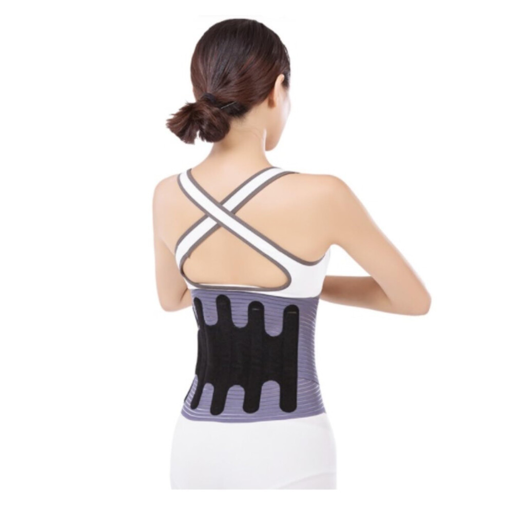 Back Support Waist Support Belt 3XL Blue Summer Breathable Lumbar Decompression Brace for Lower Back Pain Relief