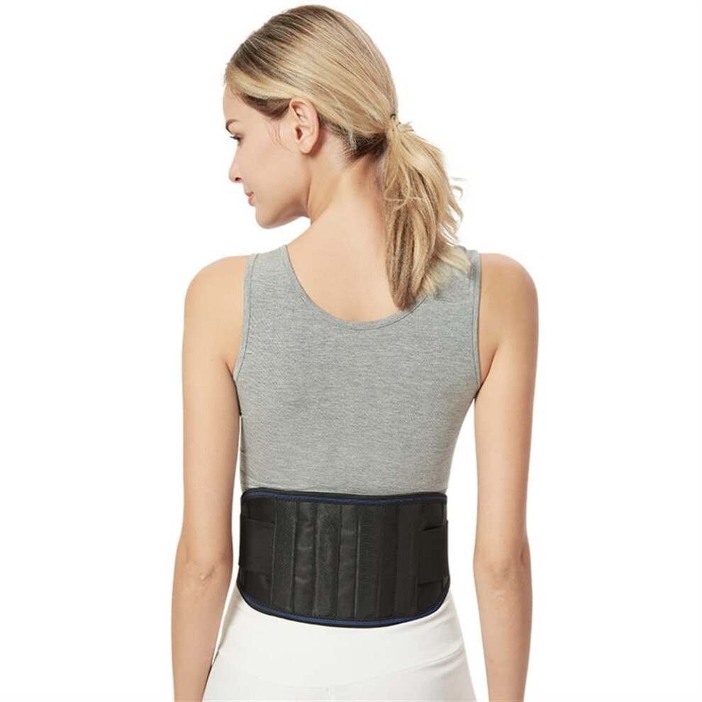 Waist Support Brace Belt Self-Heating Magnetic Therapy for Pain Relief, Lumbar Spine Decompression, Black XX-Large