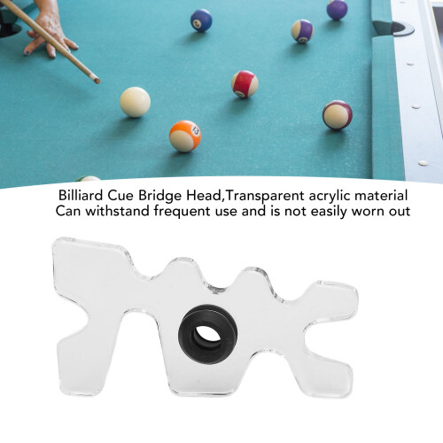 Acrylic Slip-On Adjustable Height Pool Cue Bridge Head for Billiard 2