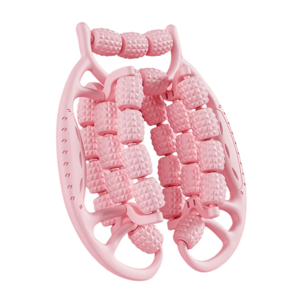 Pink Massage Roller For Legs 29 Point Roller 360 Degree Leg Clamp Indoor Fitness Tool For Bodybuilding