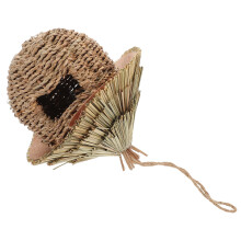 Hand Woven Bird House Natural Grass Hut for Garden Outdoor Decor
