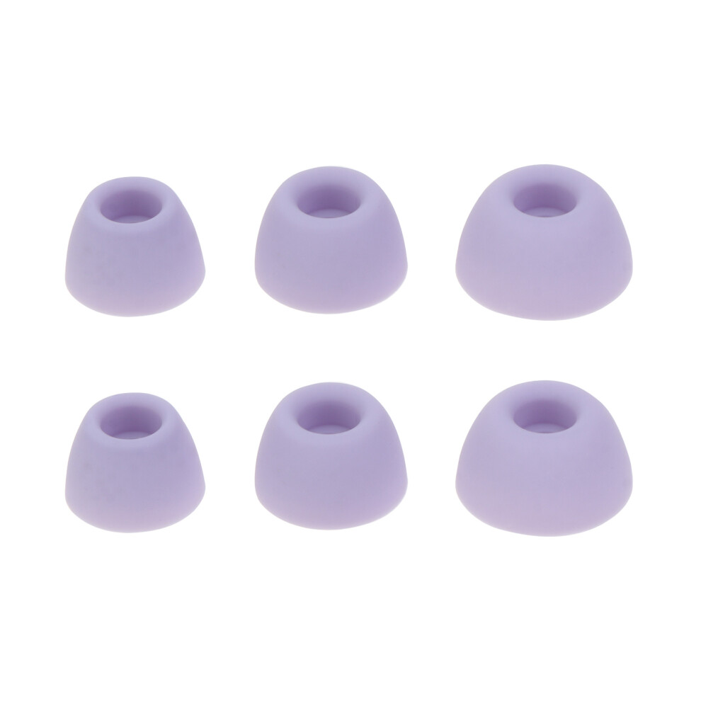 3 Pair Replacement Earbuds Silicone Eartips Earpads For- Purple 7732000009877