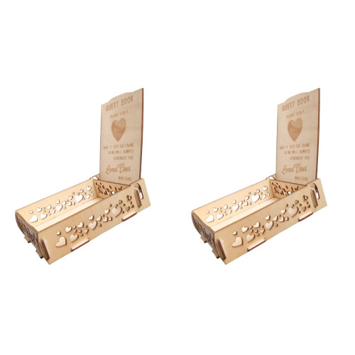 2 Count Wedding Favors For Guests Keepsake Box Rustic Book Guestbook 1