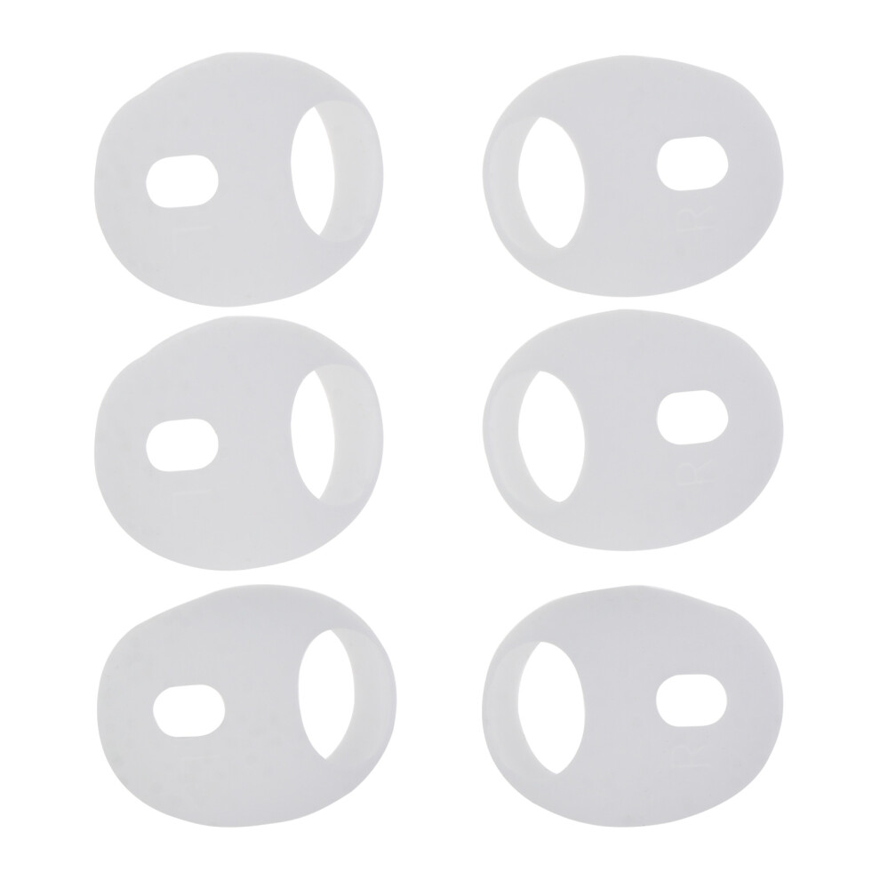 3 Pair Replacement Earbuds Silicone Eartips Earpads For - White 7732000009990