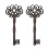 Raindrops 2pcs Large Vintage Cast Iron Wall Decoration Ornament 1