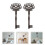 Raindrops 2pcs Large Vintage Cast Iron Wall Decoration Ornament 4
