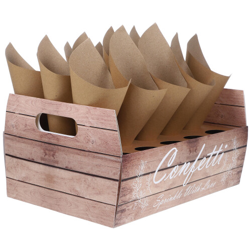 1 Set Wedding Confetti Storage Paper Cones with Tray
