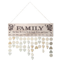 1 Set Wood Birthday Board Wall Hanging Reminder Sign