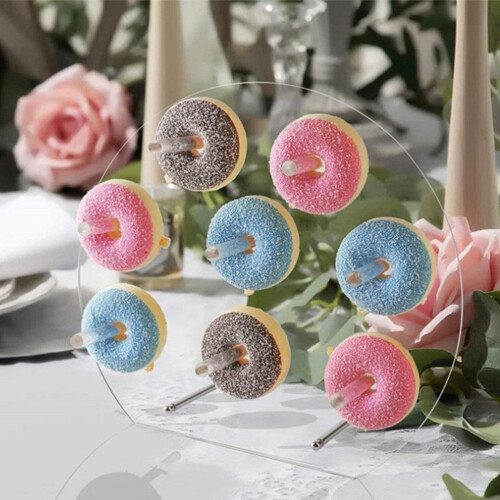 2pcs Reusable Acrylic Donut Boards Display Stands Holders 2