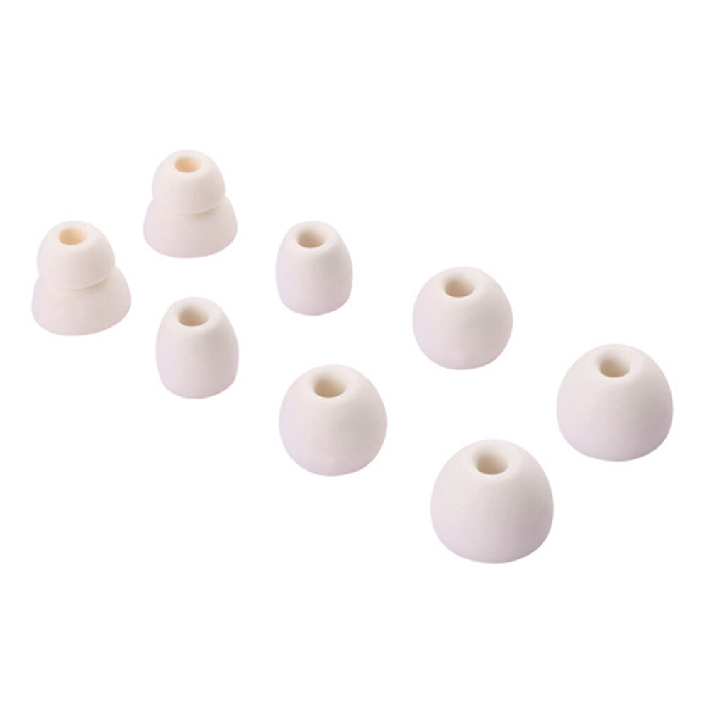 Silicone Earbud Tips Replacement For Beats Flex /- Powder White 7732000010583