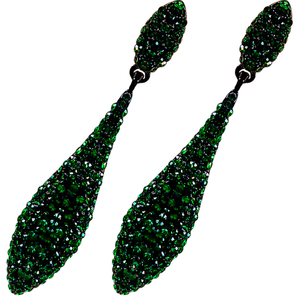 Photos - Earrings 4 Pairs Wedding  For Bride Dangly Dangle Rhinestone Women