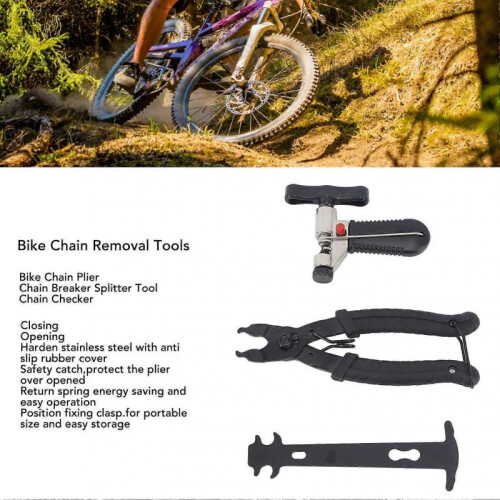 3pcs Bicycle Chain Tools Stainless Steel Removal Tools Universal Bike Chain Tools with Chain Hook 1